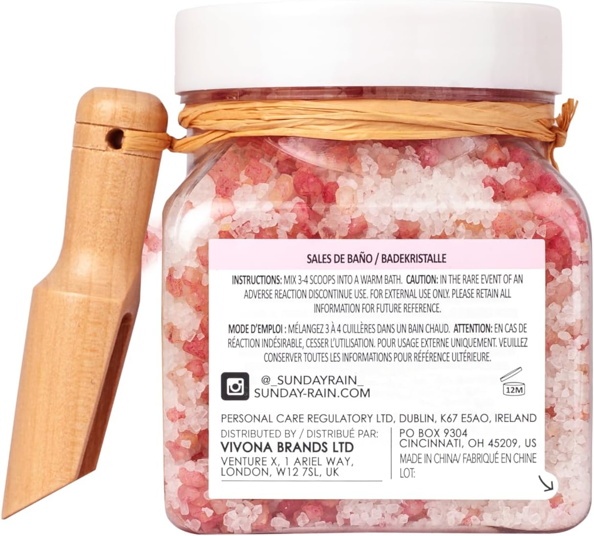 Sunday Rain Rose Bath Crystals 500g-1